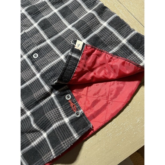 Altamont Andrew Reynolds Workwear Shacket Lined Plaid Flannel Mens Medium Gray - Picture 7 of 11